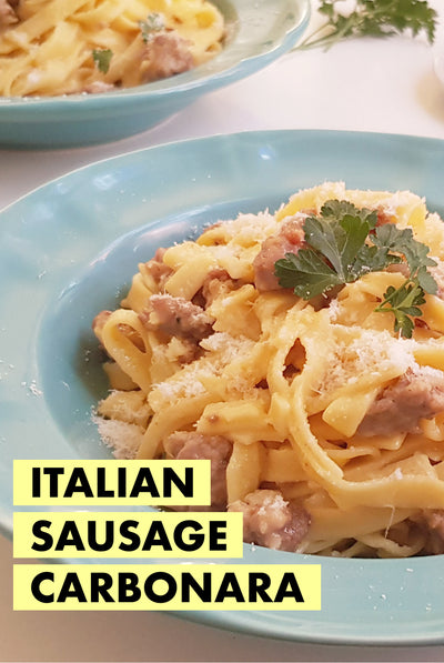 Italian Sausage Carbonara | Cooks in 30 minutes