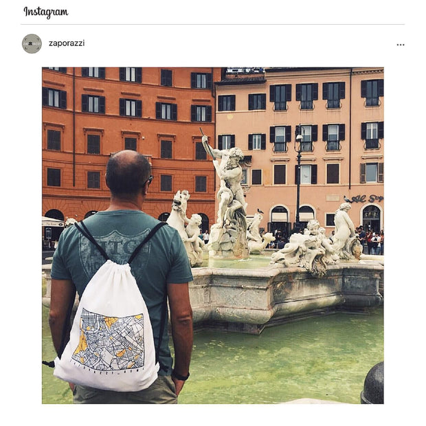 Map Drawstring Bag | Roma